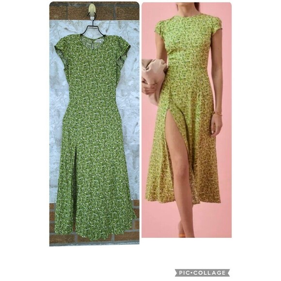 Reformation Dresses & Skirts - Reformation Gavin Dress Samantha in green floral size 6